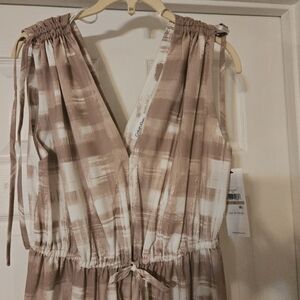 NWT Calvin KleinWomen's Printed V-Neck A-Line Dress